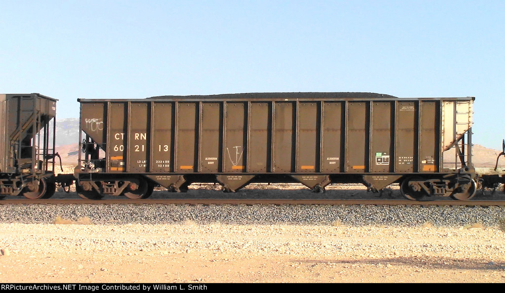 WB Loaded Coal Hooper Frt at Erie NV W-Pshr -88